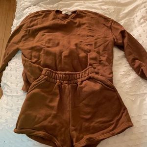 Frankie shop size XS brown sweatsuit